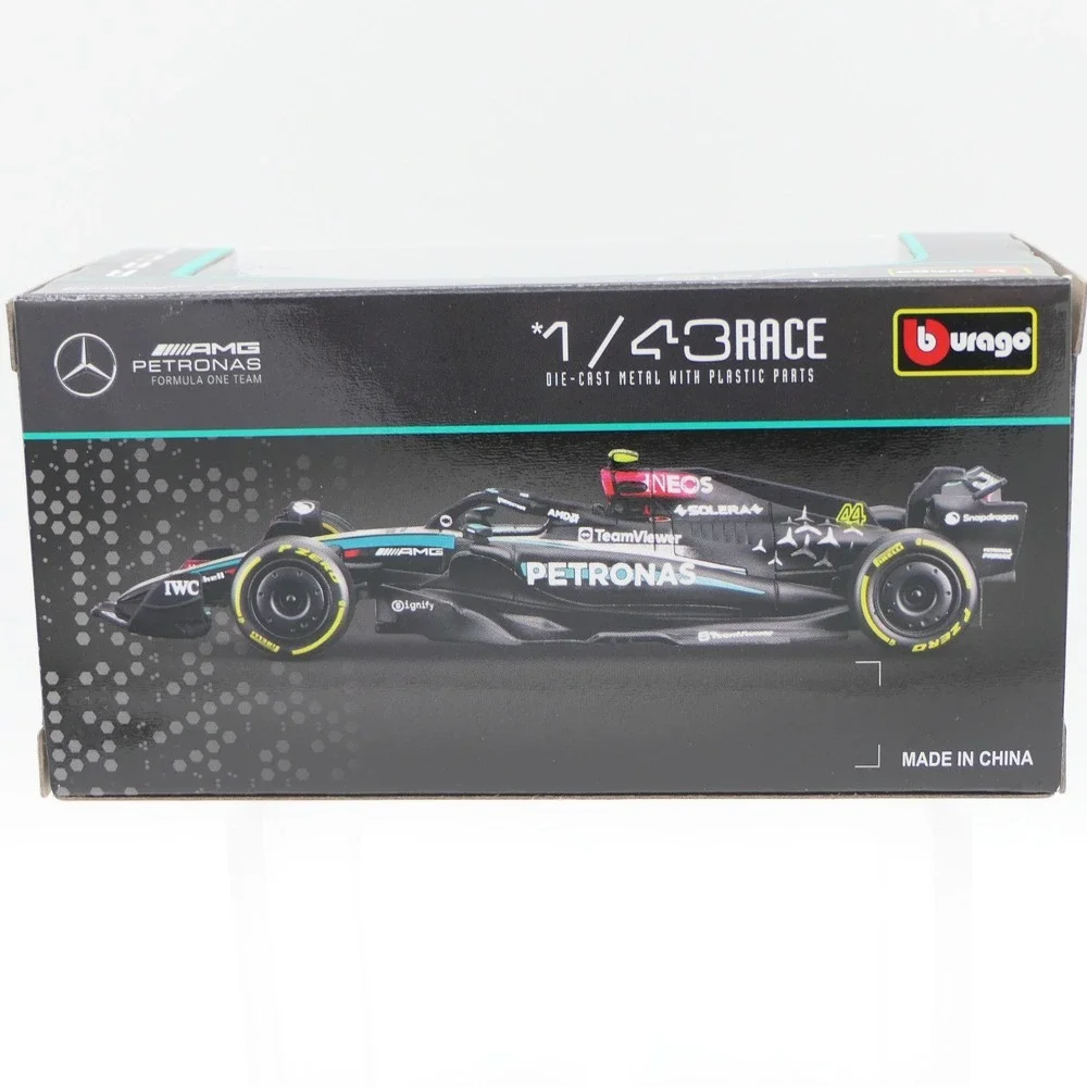 Bburago Mercedes AMG Petronas F1 W15 1/43 Diecast Metal Race Car Collectible Box